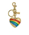 Coach Heart Bag Charm In Multi