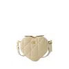 Coach Heart Crossbody With Quilting In Neutrals