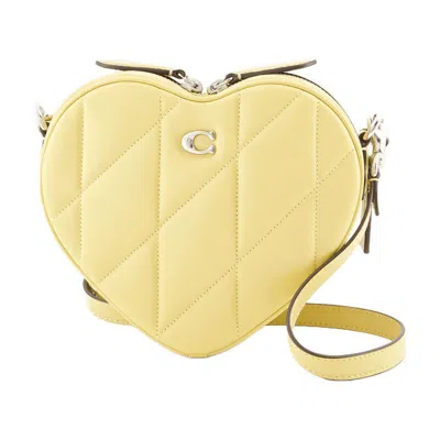Coach Heart Crossbody In Yellow