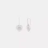 Coach Heart Drop Earrings In Gray