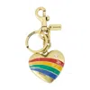 Coach Heart Keyring In Multi