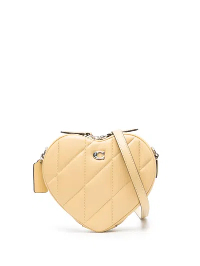 Coach Heart Crossbody -  - Leather - Yellow
