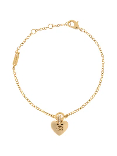 Coach Heart Logo Bracelet In Gold
