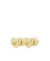 Coach Heart-patterned Earrings In Gold