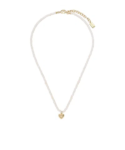 Coach Heart-shaped Pendant Necklace In White