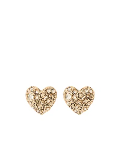 Coach Heart-shaped Earrings In Gray