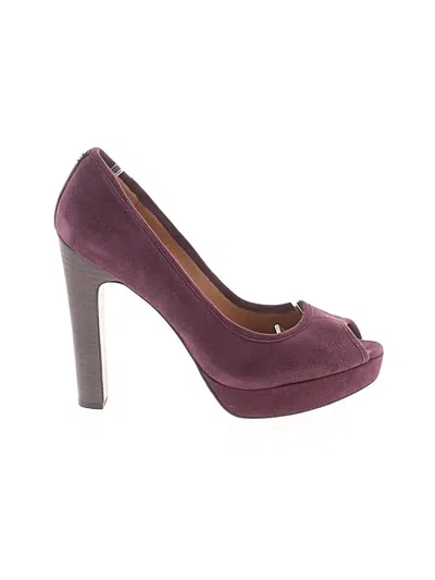 Pre-owned Coach Heels In Burgundy