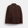 Coach Hemdjacke Aus Wildleder In Brown