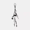 Coach Heritage Bag Charm In Silver/black