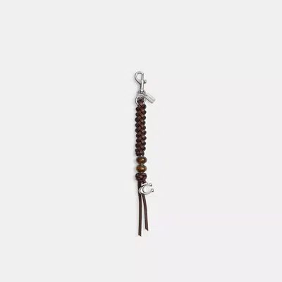 Coach Heritage Bead Bag Charm In Brown