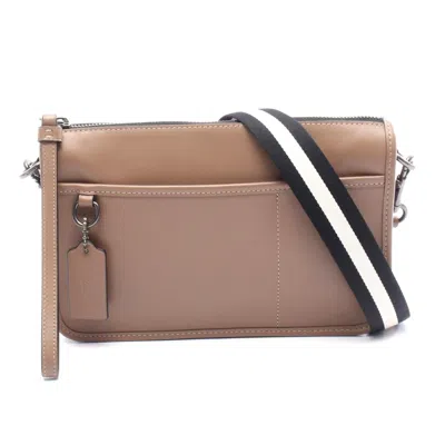 Coach Heritage Convertible Leather Crossbody Bag In Sand