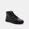 Coach High Line High Top Sneaker In Signature Canvas In Graphite/black