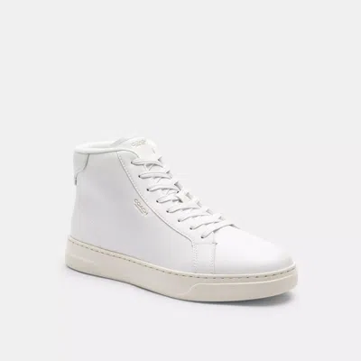 Coach High Line High Top Sneaker In White