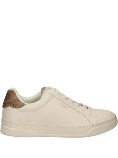 Coach High Line Logo-detail Sneakers In Neutral