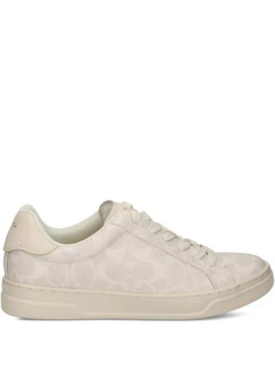 Coach High Line Patterned Sneakers In Neutral