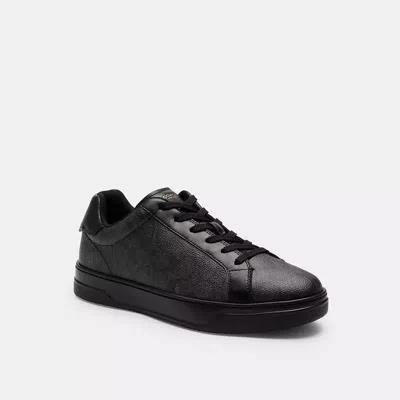 Coach High Line Sneaker In Signature Canvas In Black