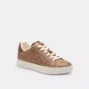 Coach High Line Sneaker In Signature Canvas In Brown Khaki