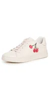 Coach High Line Sneaker With Cherry Print In Chalk Multi