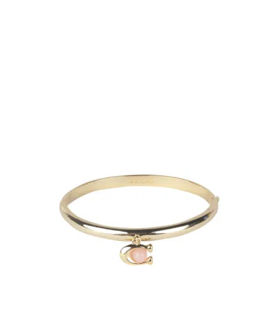 Coach Hinged Charm Bracelet In Yellow