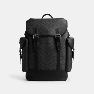 Coach Hitch Backpack In Black Signature