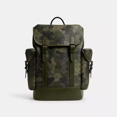 Coach Hitch Backpack In Signature Camo Print In Green