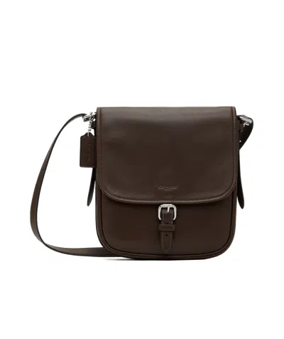 Coach Hitch Flap Crossbody Bag In Maple