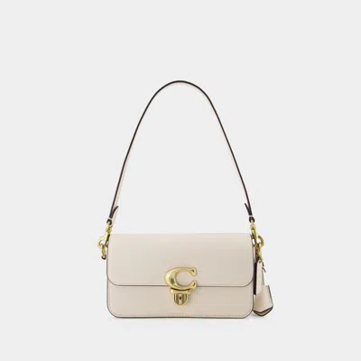 Coach Studio Leather Shoulder Bag In White