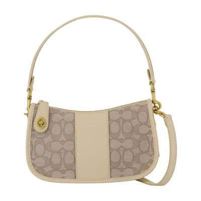 Coach Hobo Swinger Bag In Beige