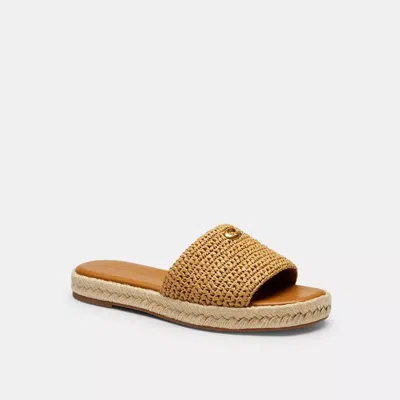 Coach Holly Espadrille Sandal In Animal Print