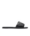Coach Holly Quilted Black Leather Flat Mules