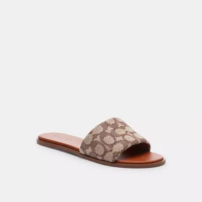 COACH HOLLY SANDAL IN SIGNATURE TEXTILE JACQUARD