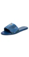 Coach Holly Sandals Denim Multi In Denim Multi