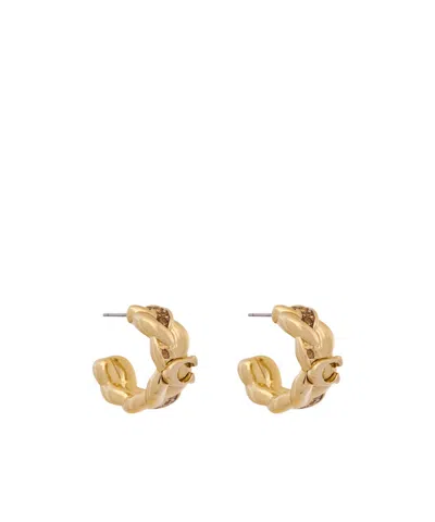 Coach Hoop Earrings In Pink