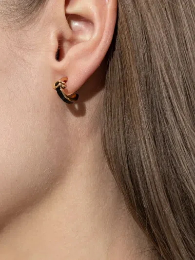 Coach Hoop Shape Earrings In Gold