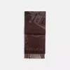 Coach Horse And Carriage Cashmere Muffler In Brown