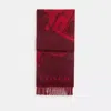 Coach Horse And Carriage Cashmere Muffler In Merlot