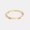 Coach Horse And Carriage Cut Out Enamel Bangle In Gold/chalk