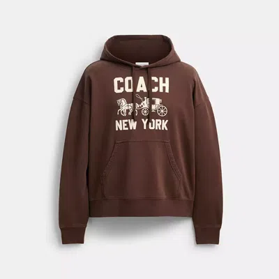 Coach Horse And Carriage Hoodie In Brown