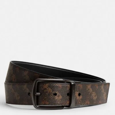 Coach Horse And Carriage Print Cut-to-size Reversible Belt In ["black"]
