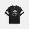 Coach Horse And Carriage Relaxed T Shirt In Organic Cotton In Black