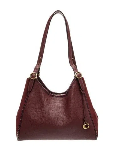 Pre-owned Coach House Check Lori Medium In Red