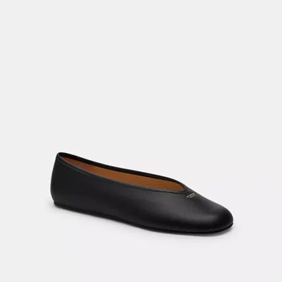 Coach Houston Ballet Flat In Black