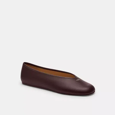Coach Houston Ballet Flat In Brown