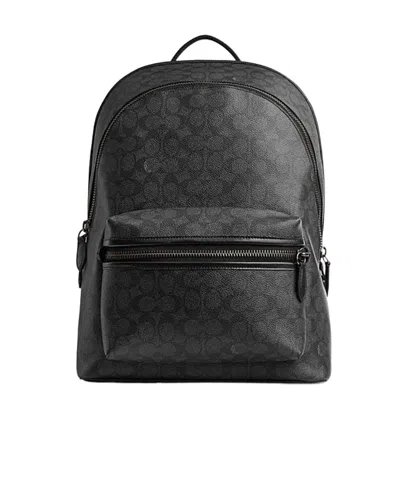 Coach Iconic Charter Backpack In Black