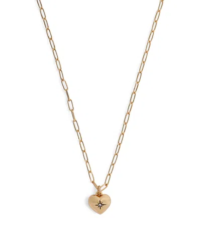 Coach Iconic Heart-charm Necklace In Gold