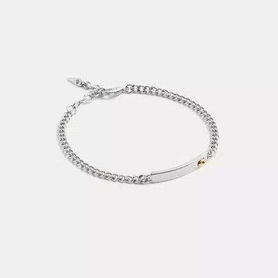 Coach Id Bracelet In Silver