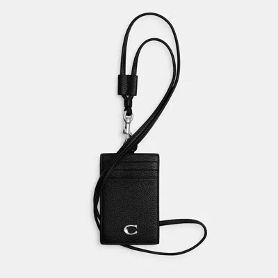 Coach Id Lanyard In Black