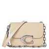 Coach Idol Calf Leather Shoulder Bag In Beige