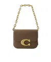 Coach Idol Logo-plaque Leather Shoulder Bag In Green