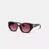 Coach Idol Oval Sunglasses In Berry Pink Gradient